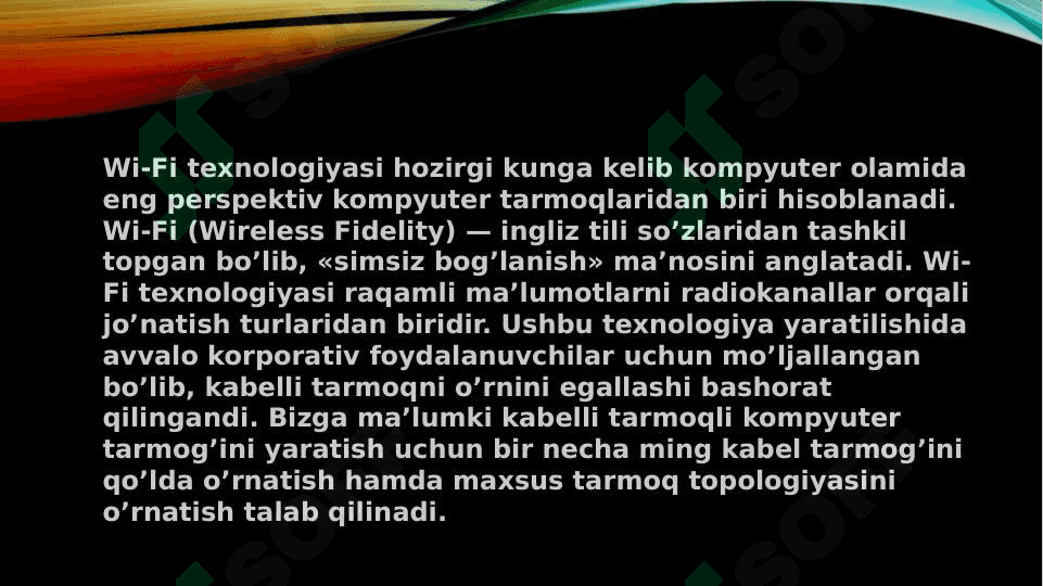 Simsiz sensor tarmoqlari 6
