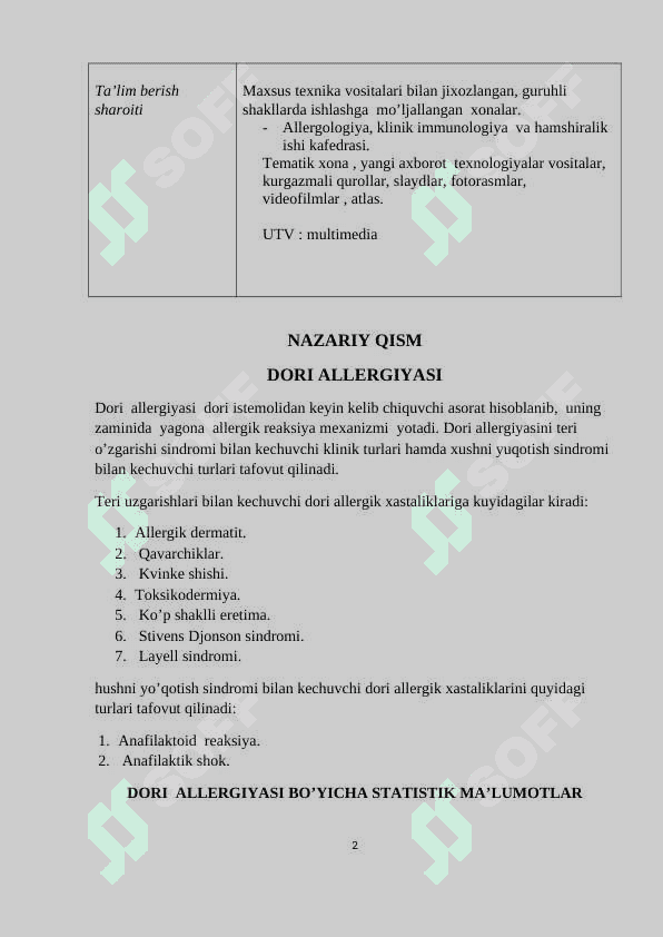DORI  ALLERGIYASI 2