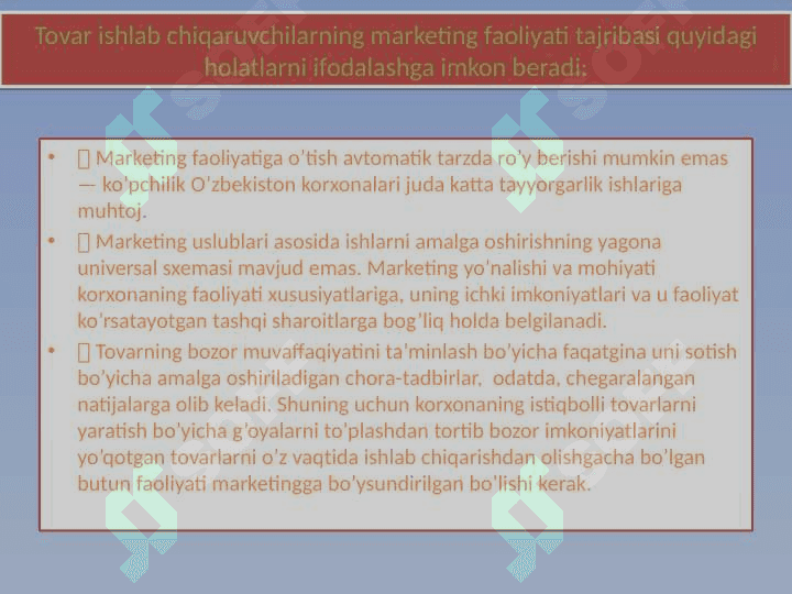 Marketingning mohiyati va uning rivojlanishining asosiy bosqichlari 6