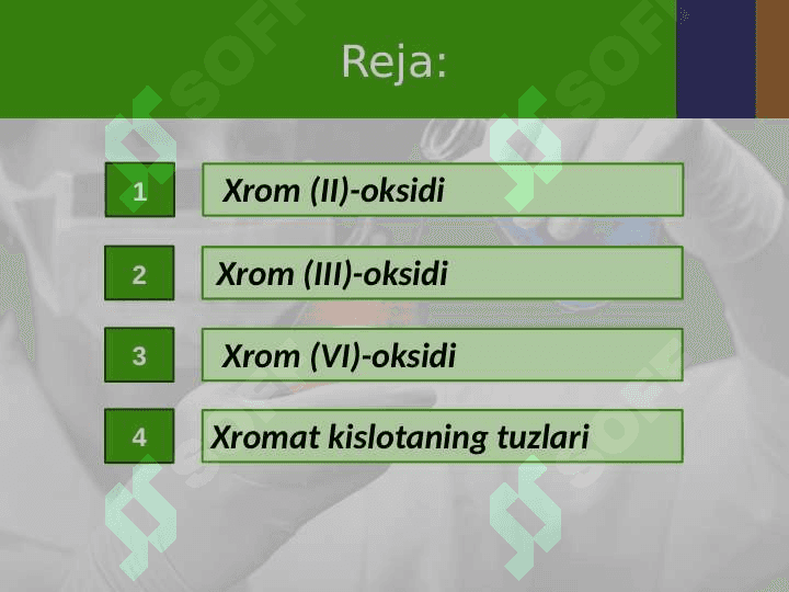 Xrom, uning birikmalari va xosslari 2