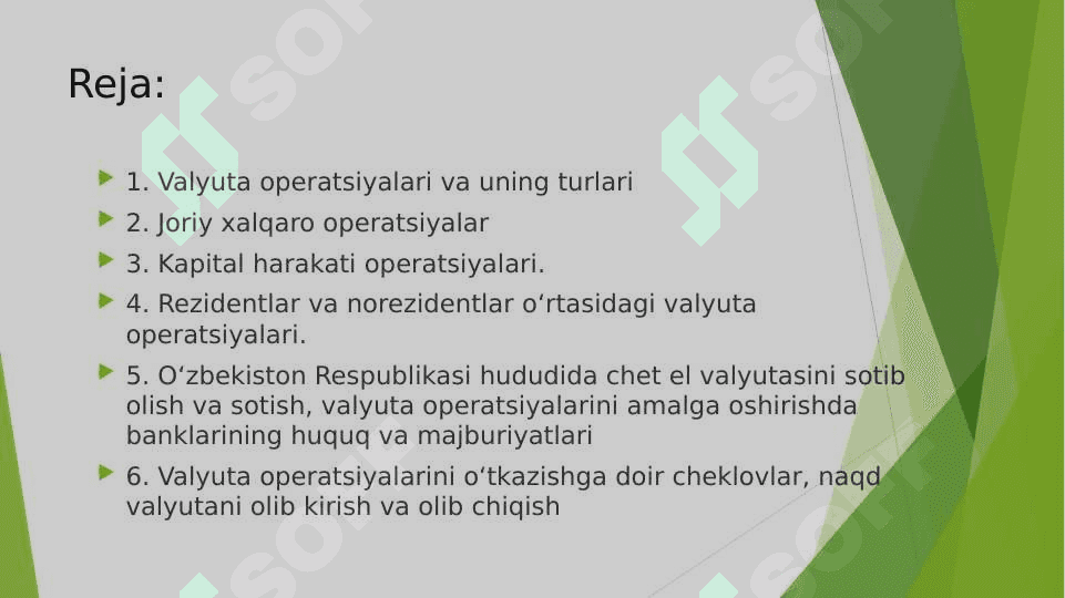 Xalqaro valyuta operatsiyalari 2