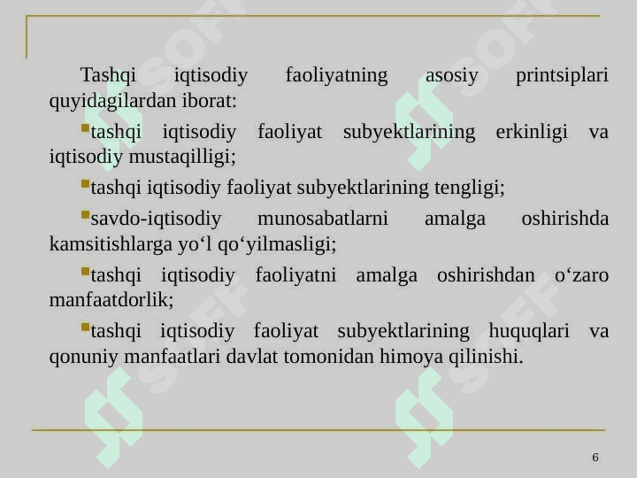 O‘zbekistonning xalqaro moliya tizimiga integratsiyalashuvi. 6