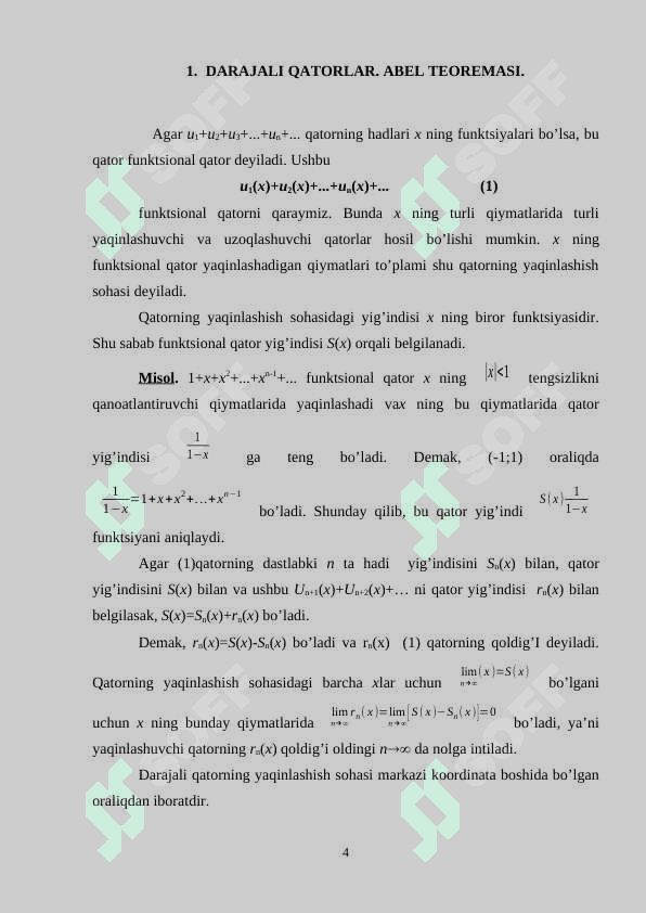 Darajali qatorlar 4
