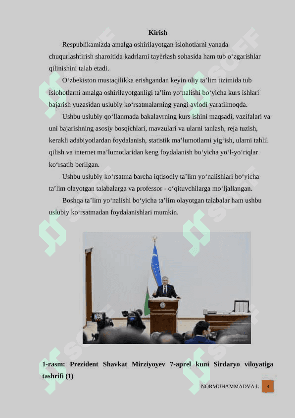 Sirdaryo viloyatining iqtisodiyoti kurs ishi 3