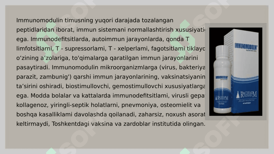 IMMUNITETGA TASIR ETUVCHI MODDALAR 5