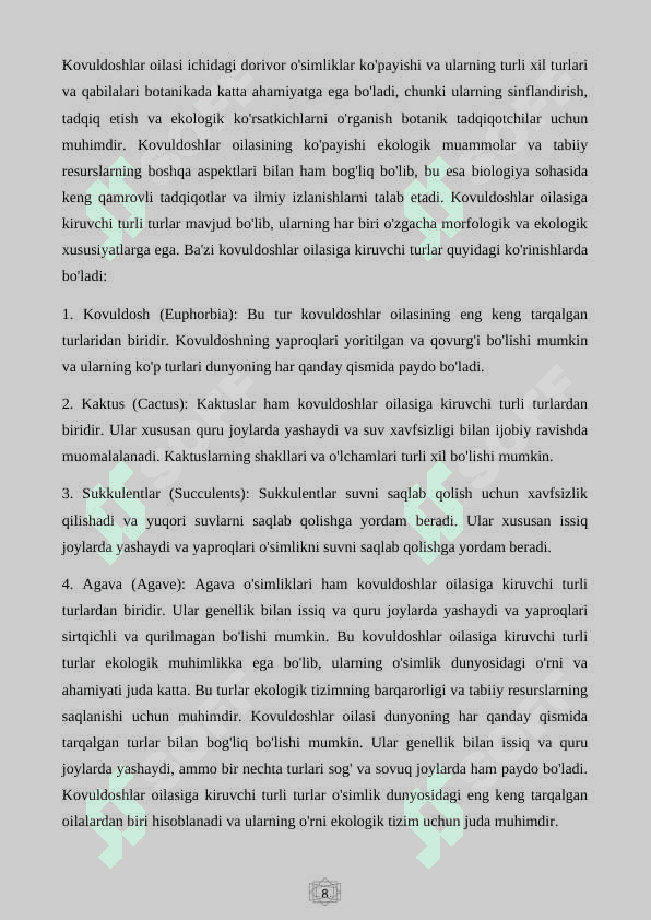 Kovuldoshlar (Capparaceac) 7