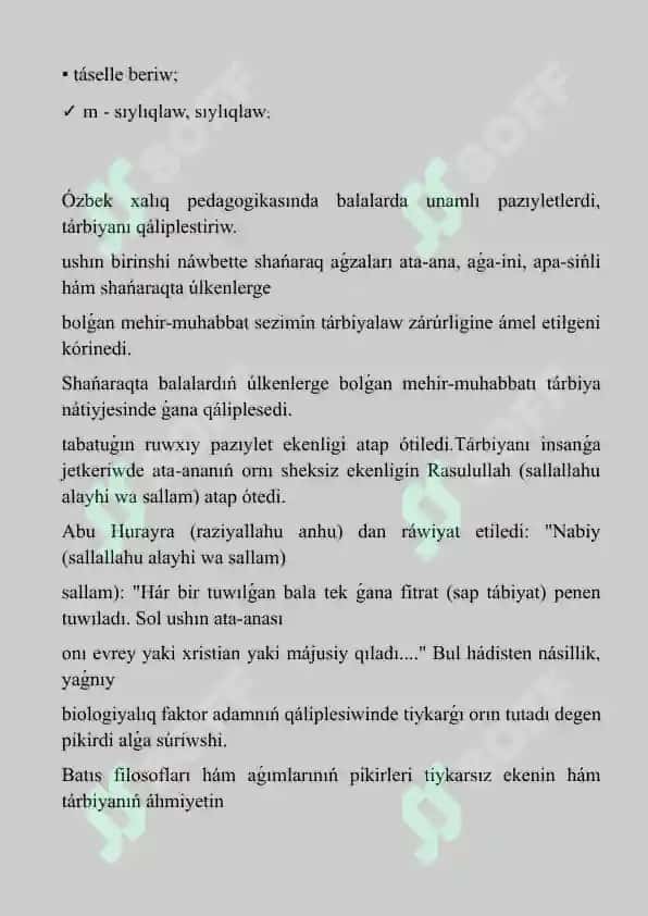 Ata-ana mu`nasebetleri ha`m tarbiyalari 3