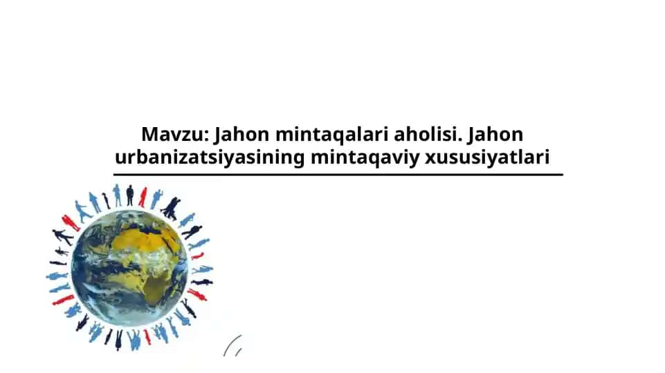 Jahon mintaqalari aholisi