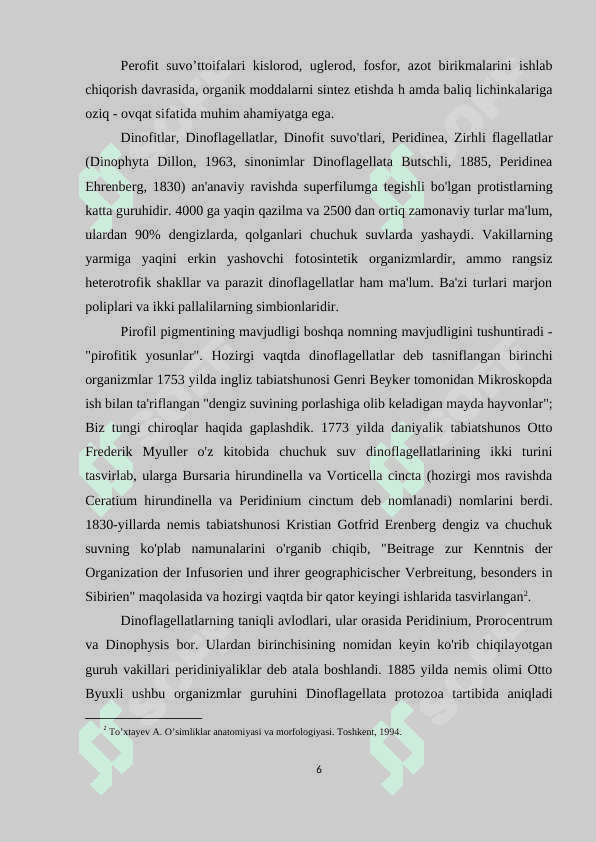 DINOFIT YOKI PIROFIT SUVO’TLARINING KLASSIFIKATSIYASI 5