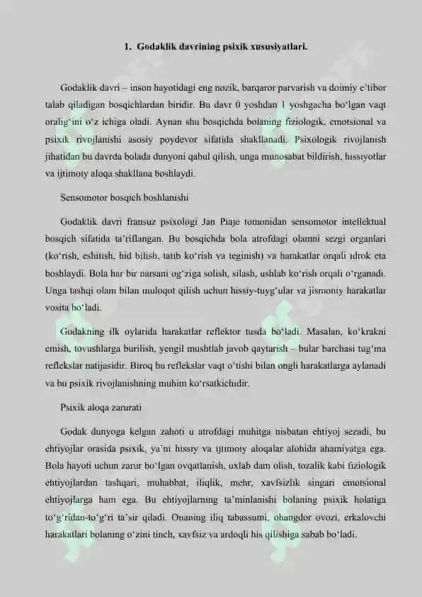 Godaklik davri psixik rivojlanishda kattalar bilan emotsional muloqotning ahamiyati” 4