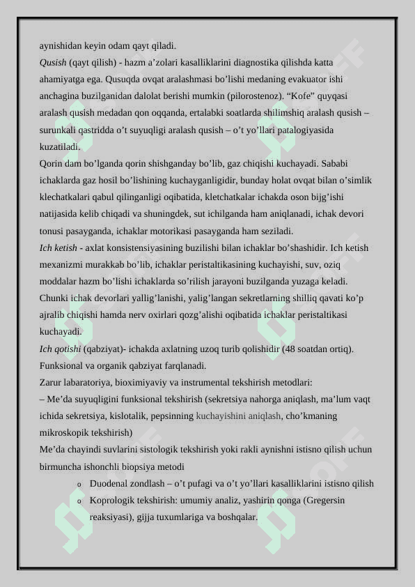 XAZM TIZIMI KASALLIKLARI BILAN OG'RIGAN BEMORLARNI PARVARISHI 3