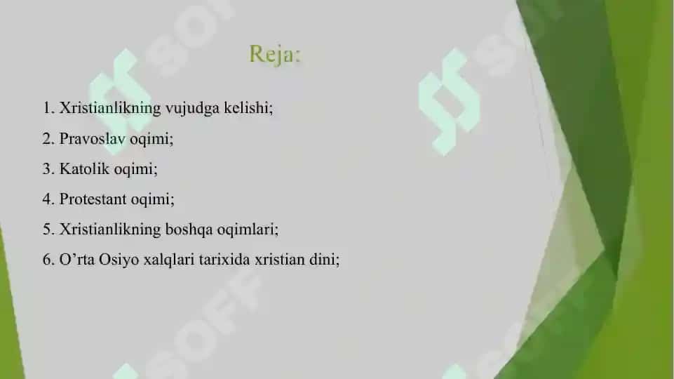 Xristianlik dinining vujudga kelishi va ta'limoti 2