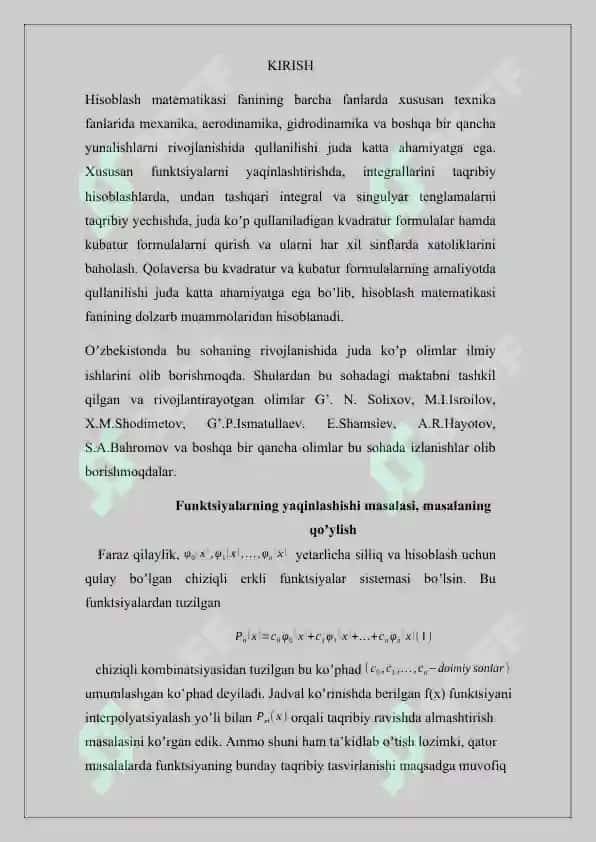 Ko'p o'zgaruvchili funksiyalarni yaqinlashtirish 2