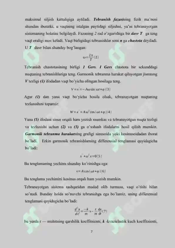 Matematik mayatnikning tebranish davri ularning amplitudasiga bog’liqligini kompyuterda modellashtirish 7