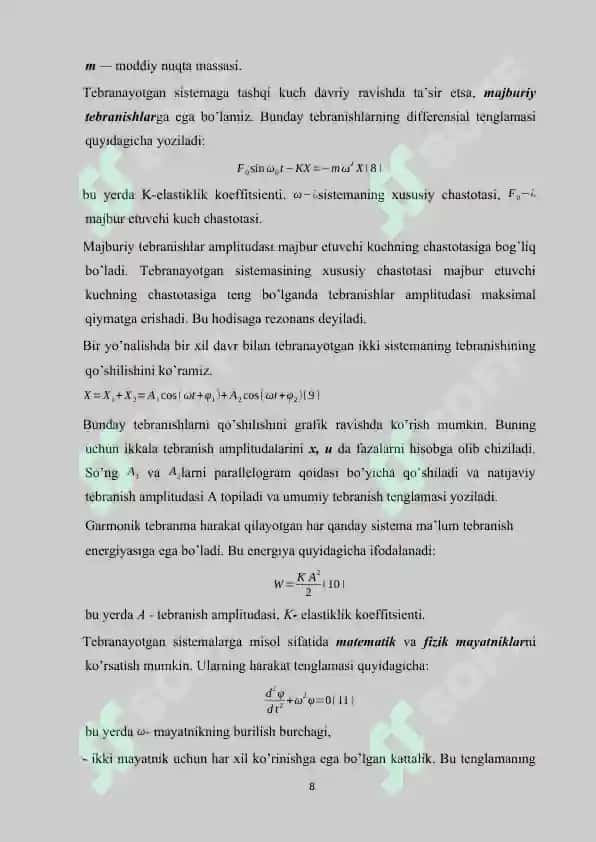 Matematik mayatnikning tebranish davri ularning amplitudasiga bog’liqligini kompyuterda modellashtirish 8