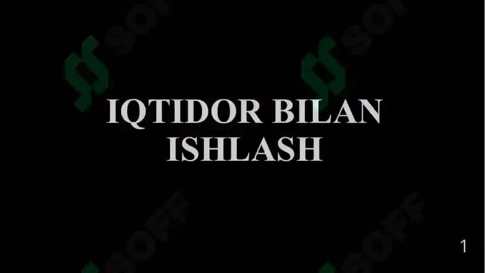 IQTIDOR BILAN ISHLASH 2