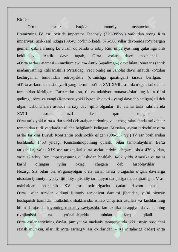 Ilk o‘rta asrlar Yevropasida tarix fani 2