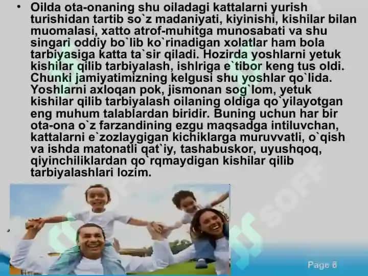 slayd Oilada bola tarbiyasi 8