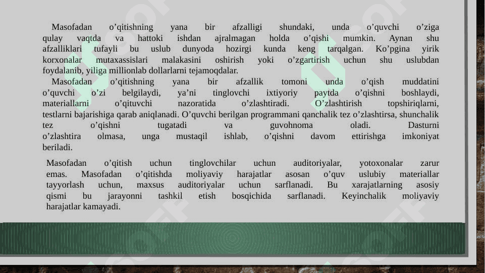 Masofaviy taʼlim tashkil etish 4