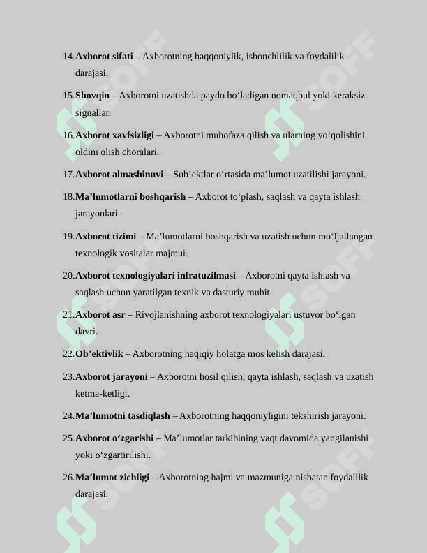 Axborot obektiv reallikning muhim qismi 9 2