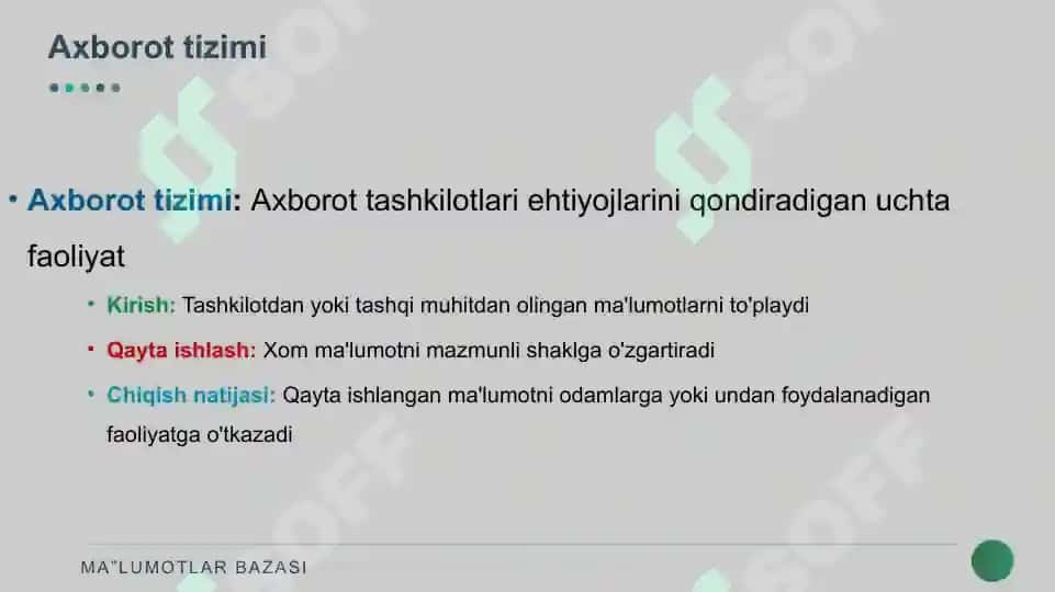 MA’LUMOTLAR BAZASINI RЕJALASHTIRISH, LOYIHALASH VA ADMINISTRATORLASH 7