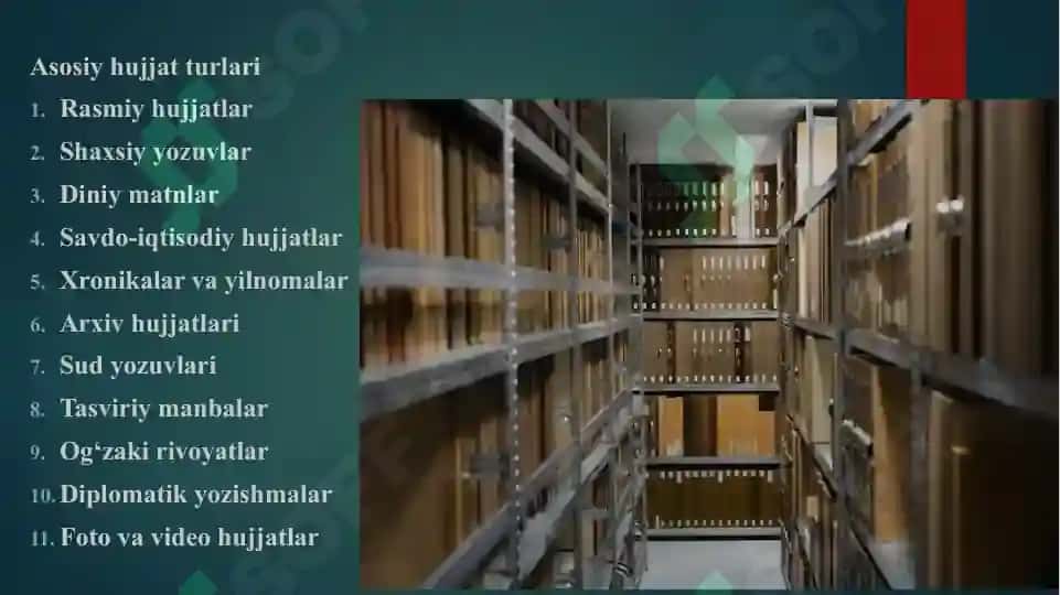 Tarixiy sanalarni o‘rganishda hujjatlardan foydalanish 2