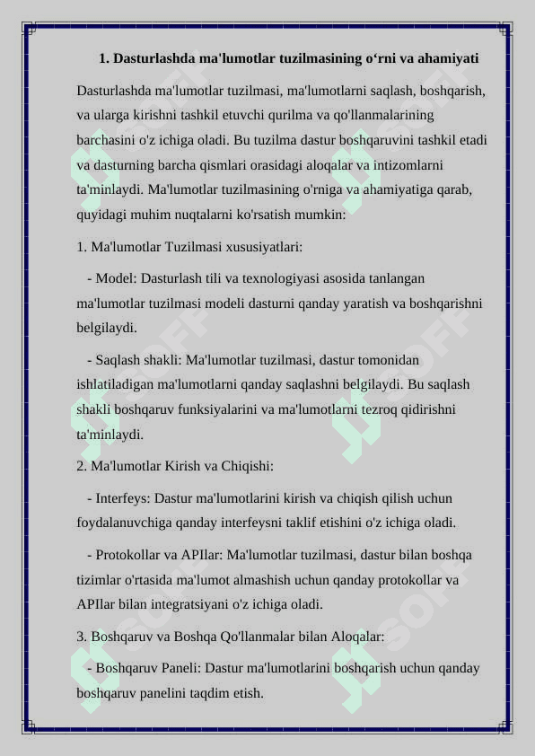Dasturlashda ma'lumotlar tuzilmasining o‘rni va ahamiyati. S++ dasturlash tilida ma'lumotlar turlari, ularni e'lon qilish va tasvirlash tushunchalari. Vektorlar va ularni xossalari. Vektorlar ustida 4 ta amal bajarishga va xosil bo‘lgan 4ta vektorni ekranga chiqarishga doir dastur tuzing. 3