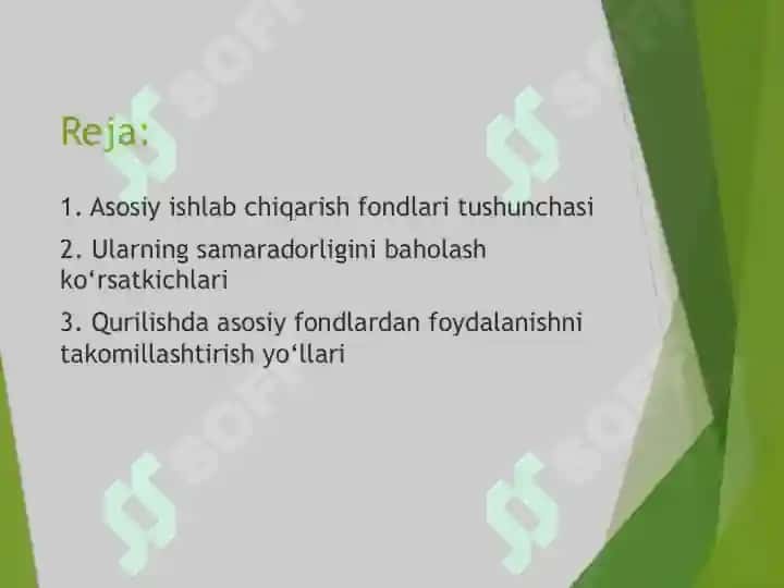 Qurilish tashkilotida asosiy ishlab chiqarish fondlari ishlatilishini samaradorligini baholash 3