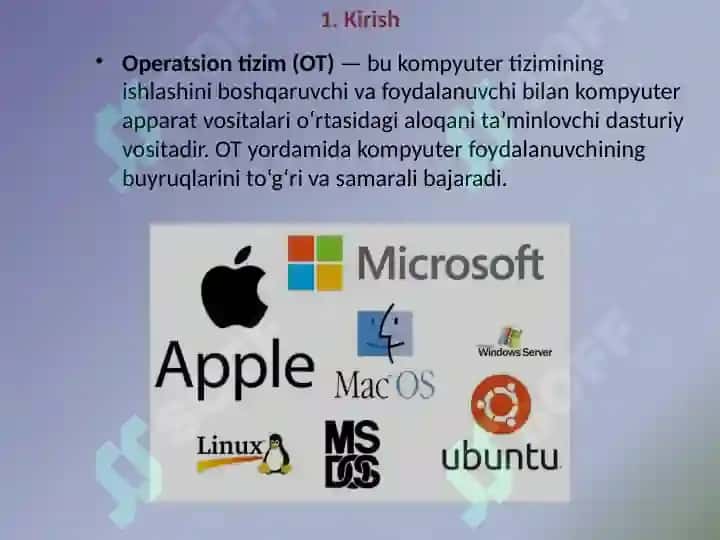 Operatsion tizimlar arxitekturasi 3