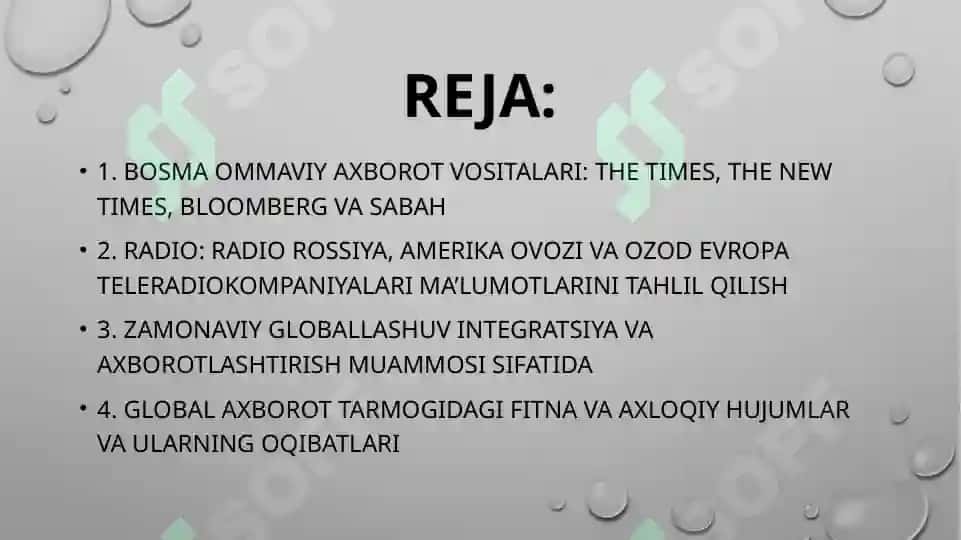 Xorijiy OAVning media makondagi o'rni 2