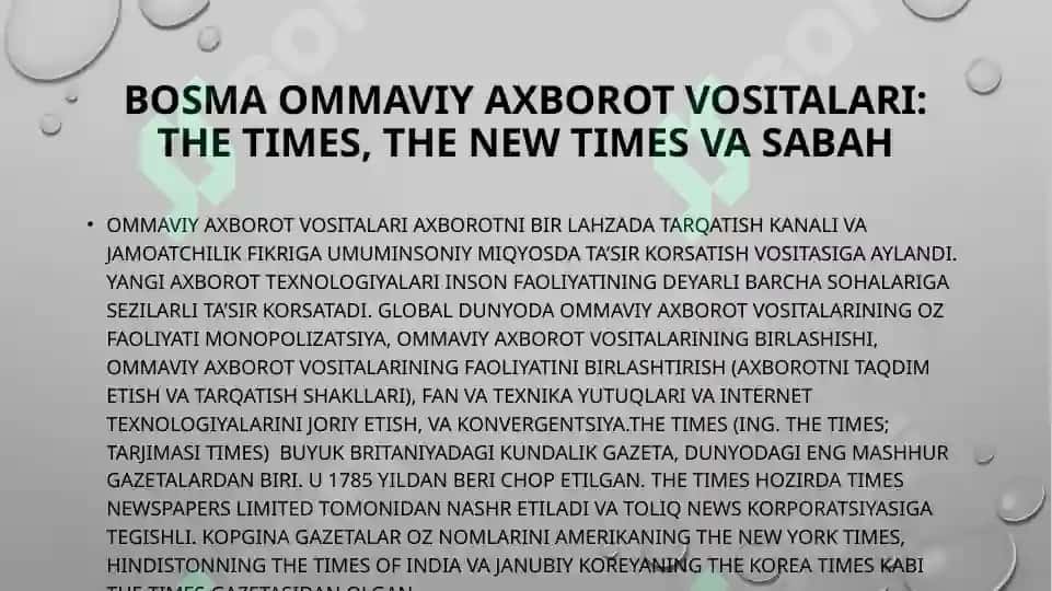 Xorijiy OAVning media makondagi o'rni 3