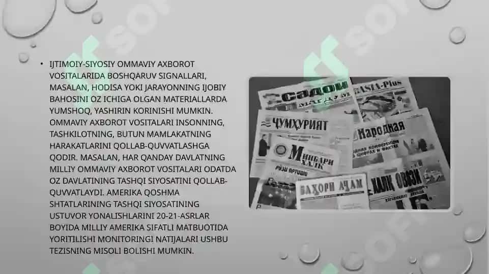 Xorijiy OAVning media makondagi o'rni 4
