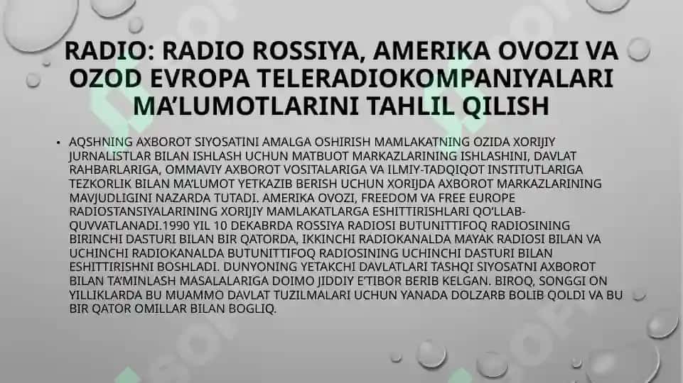 Xorijiy OAVning media makondagi o'rni 8