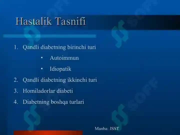 qandli Diabet: etiopatogenez, Klinika va davosi 4