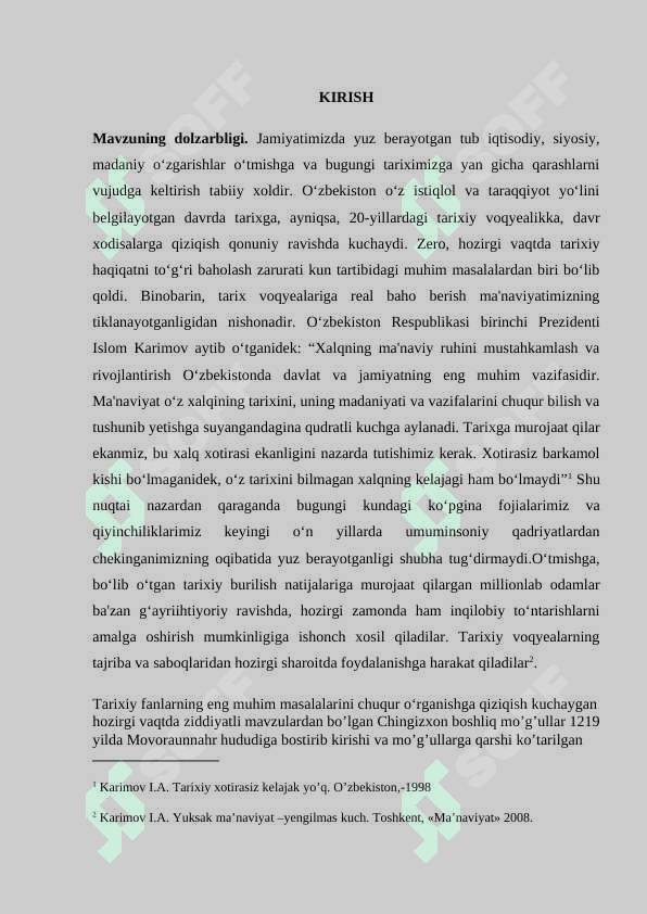 Chig'atoy ulusi davrida Movarounnahr 2