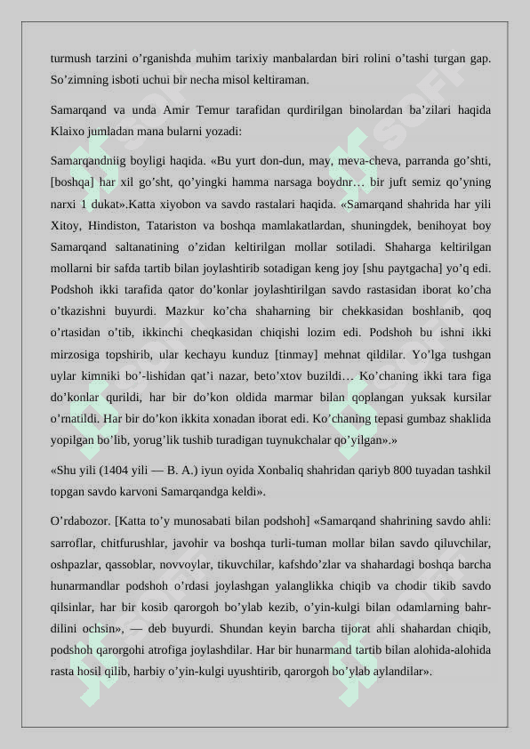 Rui Gonsales de Klavixoning “Samarqandga Temur saroyiga sayohat kundaligi” asari 24 6