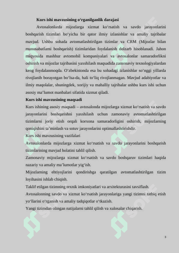 AVTOSALONDA MIJOZLAR UCHUN XIZMAT KO’RSATISH VA SAVDONI BOSHQARISH TIZIMI 3