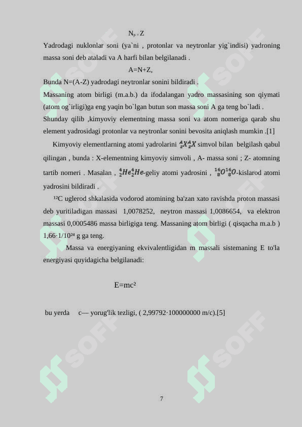 Izotonlar va magik yadrolar. 7
