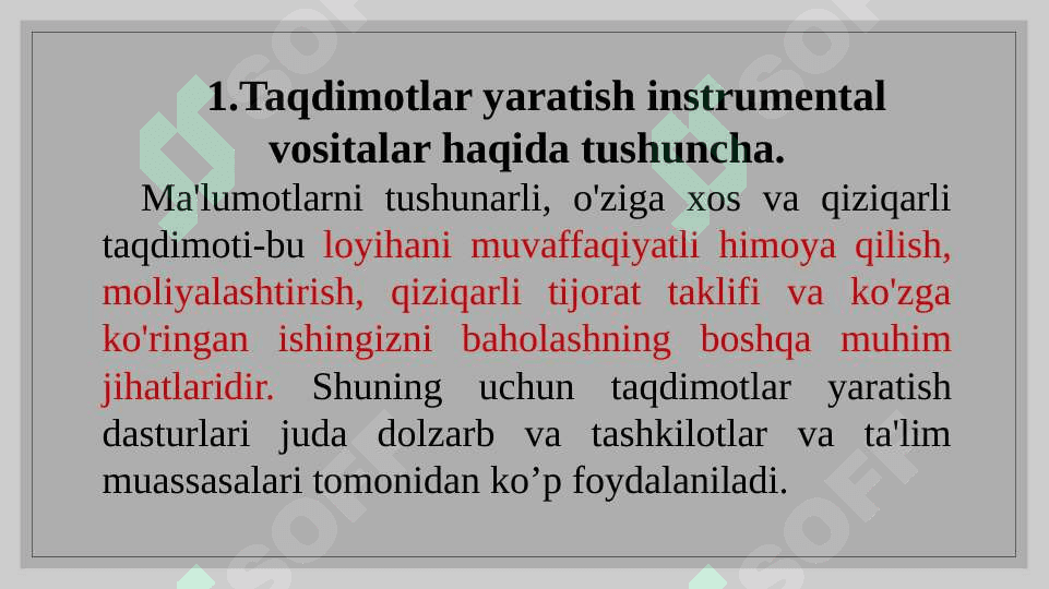 TAQDIMOTLAR yaratish Instrumental vositalari. 3