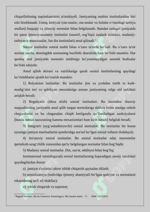 Jamiyat hayotida sotsial institutlarning oʻrni va ro’li 24 3