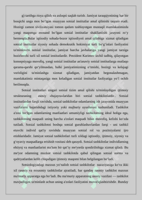 Jamiyat hayotida sotsial institutlarning oʻrni va ro’li 24 4