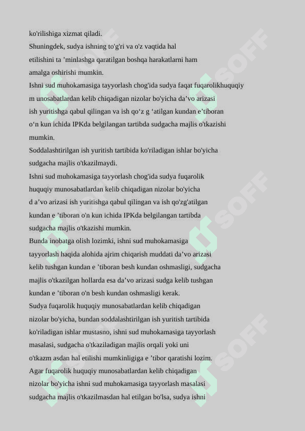 Sud muxokamasi va  sud majlisi  chala 3