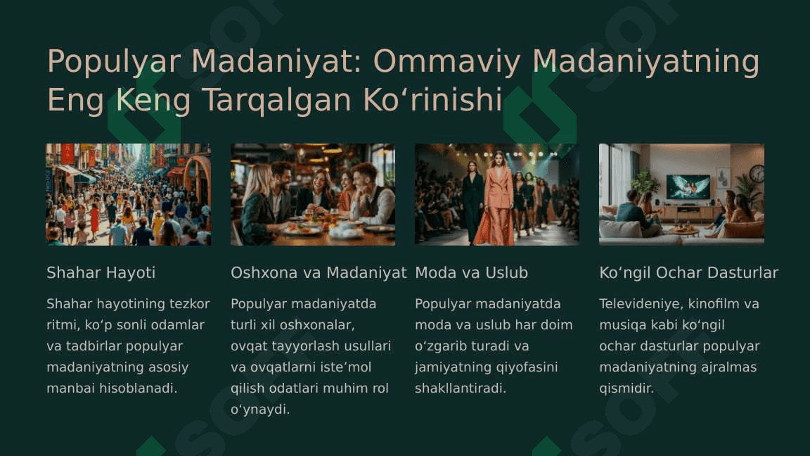Ommaviy Madaniyatning Shaklalanish Tarixi va Turlari 7