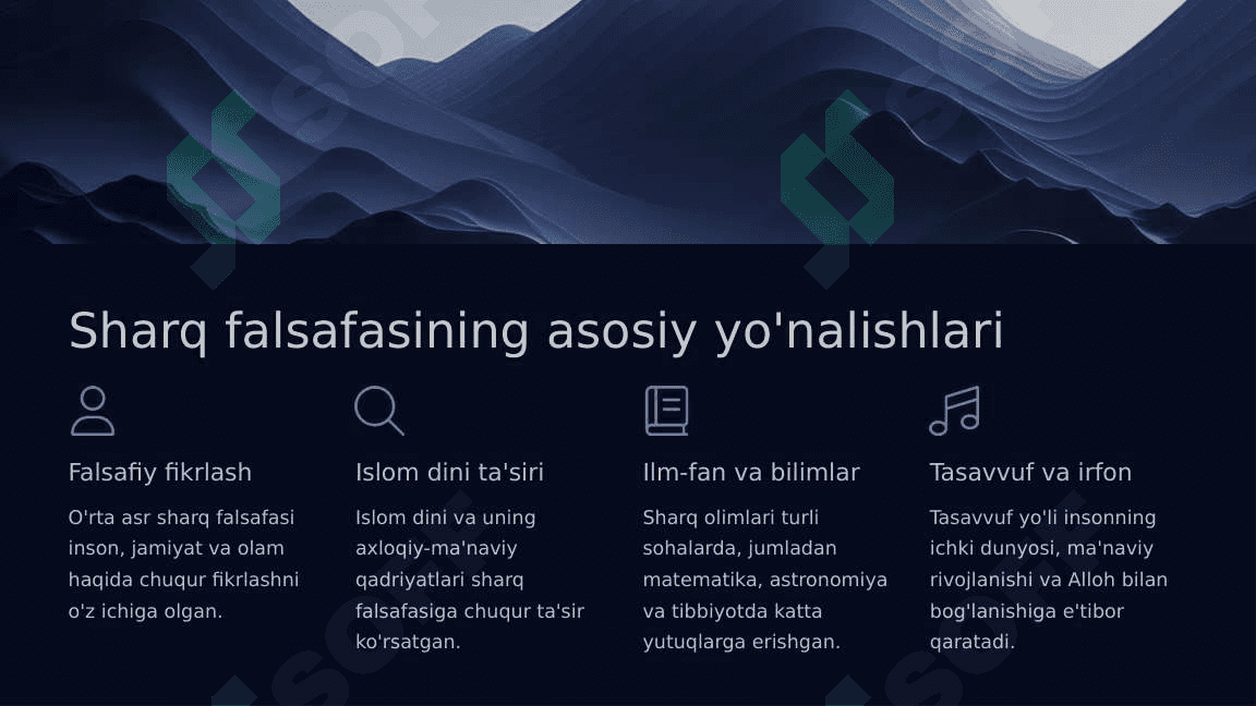 Oʻrta asr sharq falsafasi va uygʻonish davri xususiyatlari 5