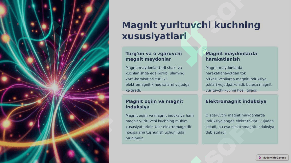 Magnit yurituvchi kuch va magnit bogʻlangan zanjirlar 4