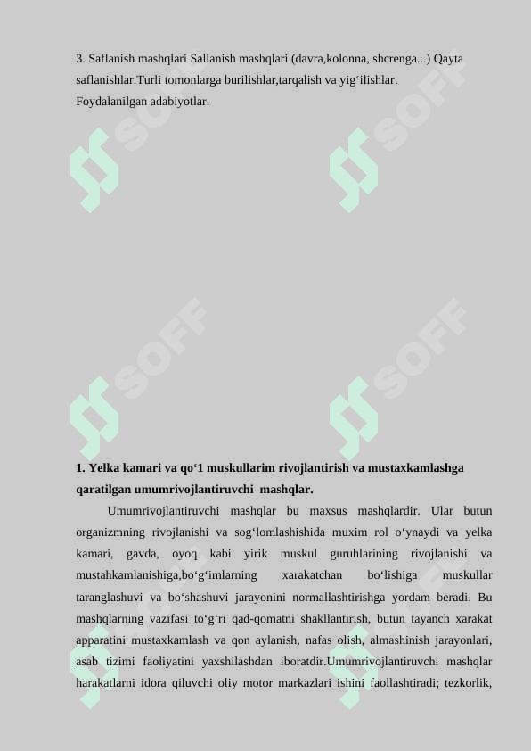 Umumrivojlantiruvchi mashqlar va ularning guruhlari 2