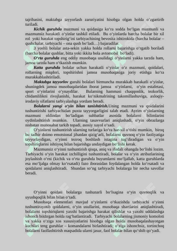 BOSHLANG’ICH SINF O’QUVCHILARI UCHUN SPORT O’YINLARI. BOSHLANG’ICH SINF O’QUVCHILARI UCHUN SPORT MASHQLARI 3