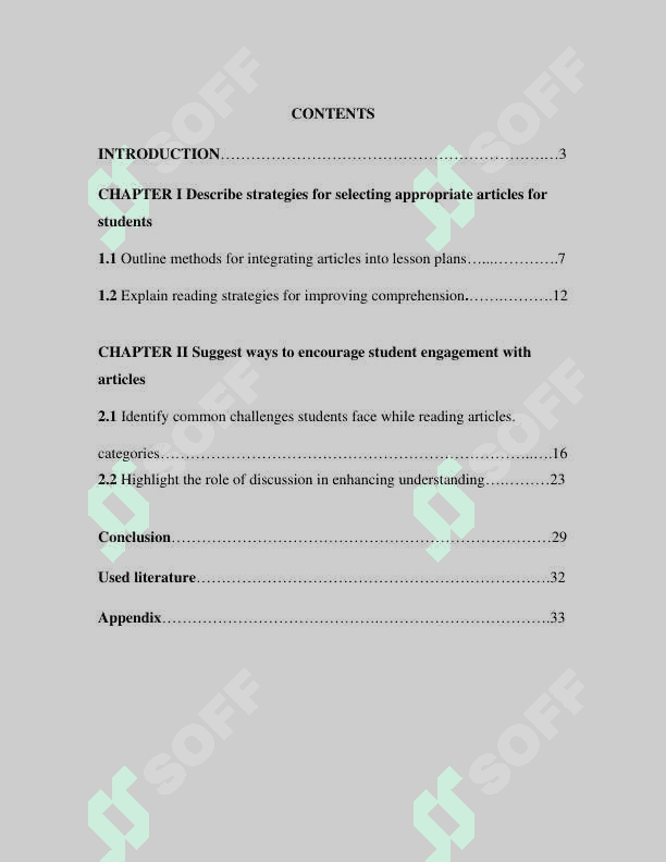 Teaching to read the articles in the English classrooms 2