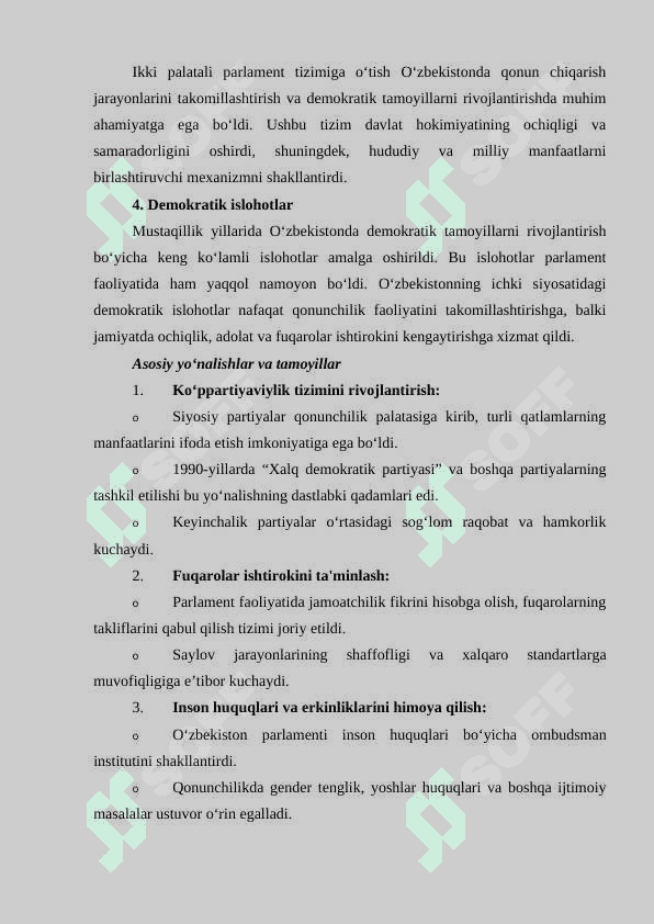 Mustaqillik yillarida parlament islohatlari 6