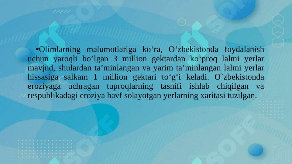 Eroziyaga uchragan tuproqlar va ularning melioratsiyasi va yerlar rekultivatsiyasi 4